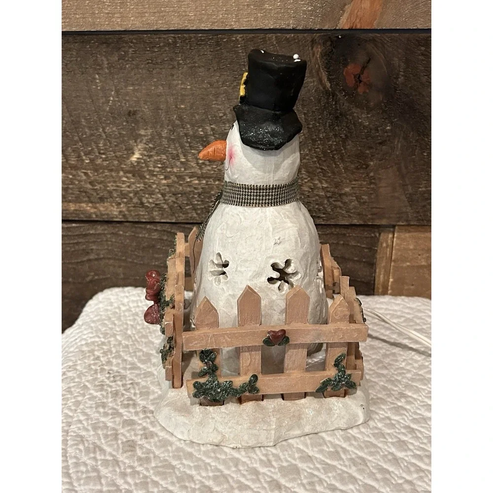 Crazy Mountain Snowman Night Light Vintage 1990‎ EUC Works